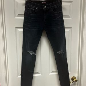 Represent Destroyer Italian Denim Distressed Dark Indigo Jeans sz 33 EUC